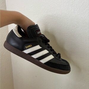 adidas Black White Samba with Brown Gum Sole
